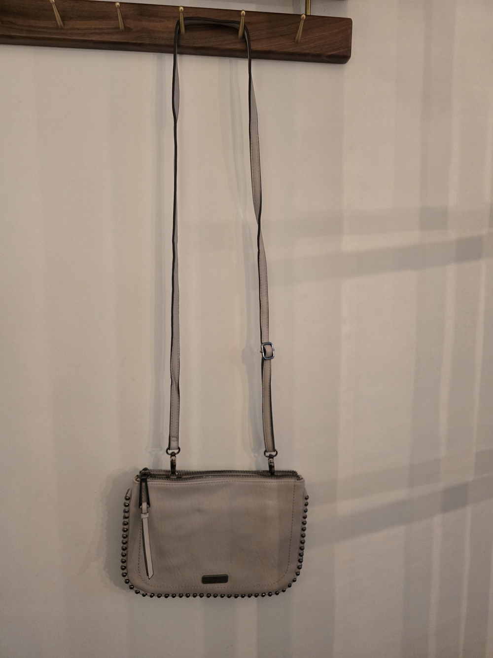 Jessica Simpson Light Gray Crossbody with Studded Trim